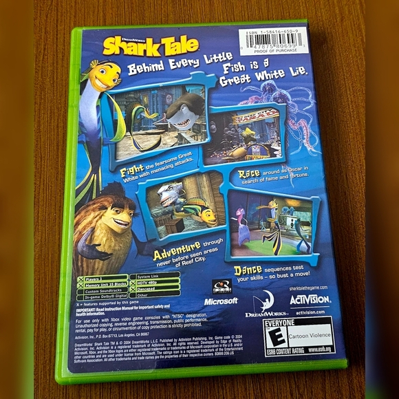 Shark Tale Original Xbox Video Game With Manual Rated E Everyone DreamWorks - Picture 2 of 3